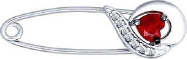 Булавка SOKOLOV 94040116 вес 1.19 г серебро, фианит купить,NaN
