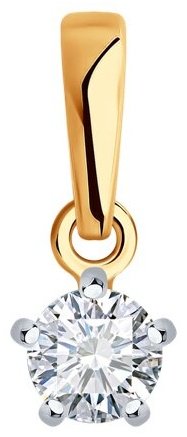 Подвеска Diamant 51-130-01973-1 вес 0.55 г золото, фианит купить,58748