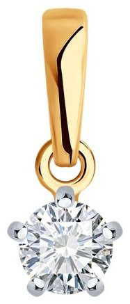Подвеска Diamant 51-130-01973-1 вес 0.55 г золото, фианит купить,58748
