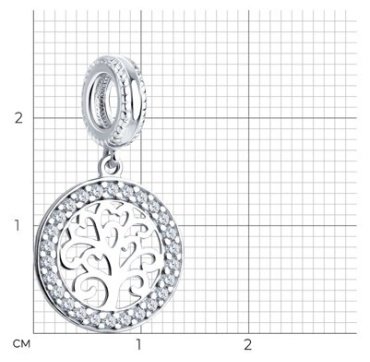 Подвеска SOKOLOV 94032487 вес 1.74 г серебро, фианит купить,9395
