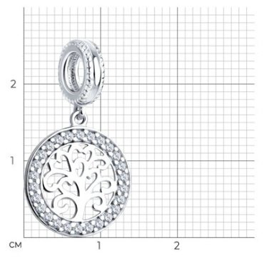 Подвеска SOKOLOV 94032487 вес 1.74 г серебро, фианит купить,9395