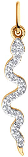 Подвеска Diamant 51-130-02889-1 вес 0.65 г золото, фианит купить,58451
