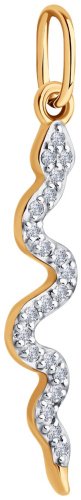 Подвеска Diamant 51-130-02889-1 вес 0.65 г золото, фианит купить,58451