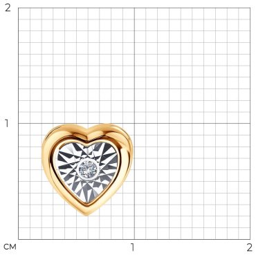 Подвеска Diamant 51-230-02943-1 вес 0.64 г золото, бриллиант купить,149586