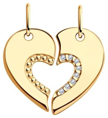 Подвеска Diamant 93-130-01585-1 вес 1.84 г серебро, фианит купить,18000