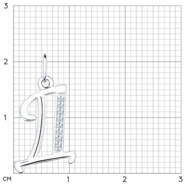Подвеска SOKOLOV 94031366 вес 0.76 г серебро, фианит купить,NaN