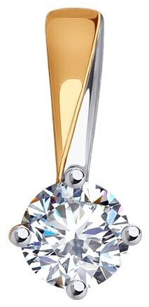 Подвеска Diamant 51-130-01873-1 вес 0.56 г золото, фианит