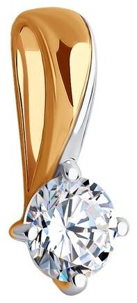 Подвеска Diamant 51-130-01873-1 вес 0.56 г золото, фианит - ForteMarket Подвеска Diamant 51-130-01873-1 вес 0.56 г золото, фианит купить,0