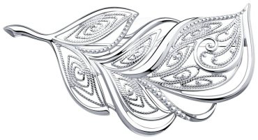 Брошь Diamant 94-140-00700-1 вес 7.34 г серебро, без вставок купить,40014