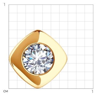 Подвеска Diamant 51-130-02225-1 вес 0.42 г золото, фианит купить,34750