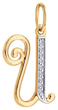 Подвеска Diamant 51-130-02893-1 вес 0.89 г золото, фианит купить,91499