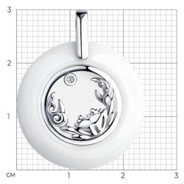 Подвеска Diamant 94-130-00573-1 вес 6.34 г серебро, керамика купить,8104