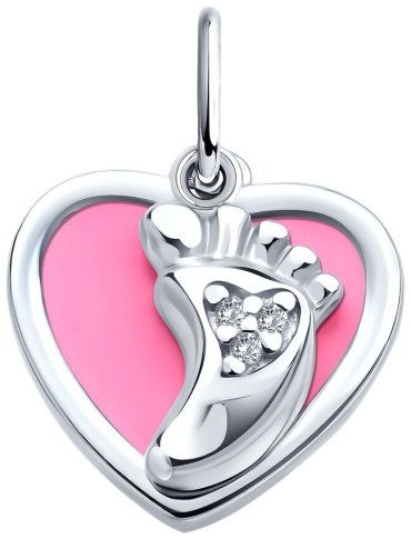 Подвеска Diamant 94-130-02222-2 вес 1.41 г серебро, фианит купить,9367