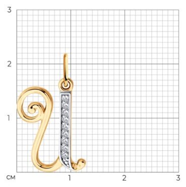 Подвеска Diamant 51-130-02893-1 вес 0.89 г золото, фианит купить,91499
