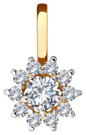 Подвеска Diamant 51-130-02217-1_s вес 0.76 г золото, фианит купить,68432