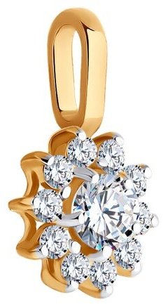 Подвеска Diamant 51-130-02217-1_s вес 0.76 г золото, фианит купить,68432