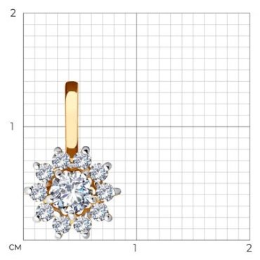 Подвеска Diamant 51-130-02217-1_s вес 0.76 г золото, фианит купить,68432