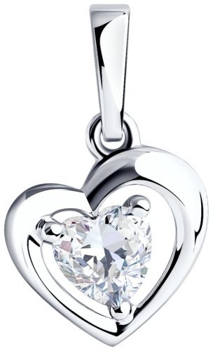 Подвеска SOKOLOV 94031898 вес 0.95 г серебро, фианит купить,8157