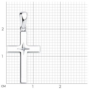 Подвеска SOKOLOV 87030018 вес 0.98 г серебро, бриллиант купить,7474