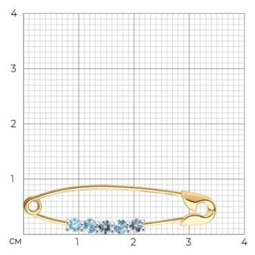 Брошь Diamant 51-340-01851-1 вес 1.1 г золото, топаз купить,100755