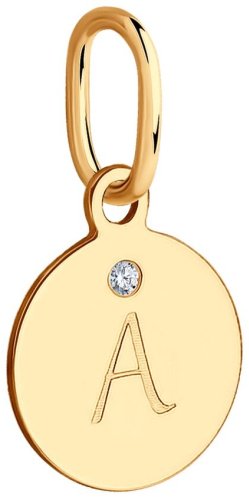 Подвеска SOKOLOV 036381 вес 0.4 г золото, фианит купить,NaN