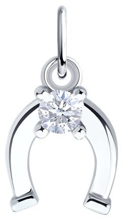Подвеска Diamant 94-130-02278-1 вес 0.82 г серебро, фианит купить,5483