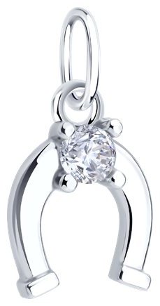 Подвеска Diamant 94-130-02278-1 вес 0.82 г серебро, фианит купить,0