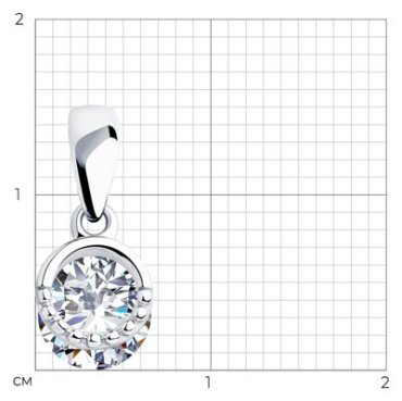 Подвеска SOKOLOV 94032244 вес 1.17 г серебро, фианит купить,9234