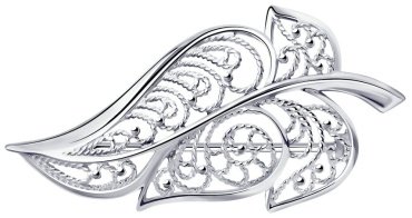 Брошь Diamant 94-140-00698-1 вес 2.54 г серебро, без вставок купить,16416
