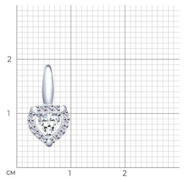 Подвеска SOKOLOV 94032821 вес 0.77 г серебро, фианит купить,8123