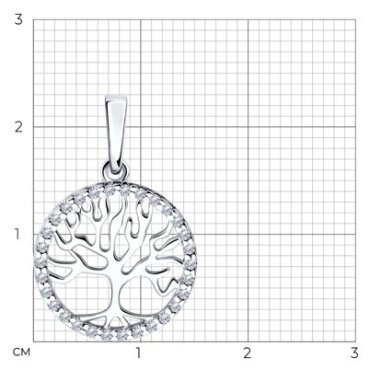 Подвеска SOKOLOV 94032949 вес 1.07 г серебро, фианит купить,9036