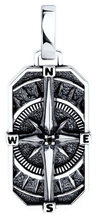 Подвеска Diamant 95-130-02643-1_s вес 4.9 г серебро, фианит купить,18175