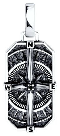 Подвеска Diamant 95-130-02643-1_s вес 4.9 г серебро, фианит купить,18175