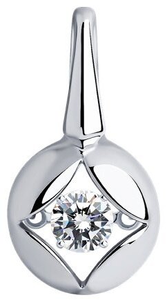 Подвеска Diamant 94-130-01729-1 вес 1.2 г серебро, фианит купить,8726