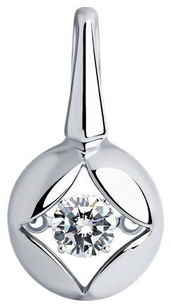 Подвеска Diamant 94-130-01729-1 вес 1.2 г серебро, фианит купить,8726