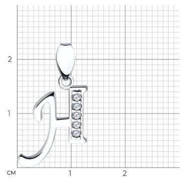 Подвеска SOKOLOV 94030457-sk15 вес 0.71 г серебро, фианит купить,8123