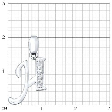 Подвеска SOKOLOV 94030453 вес 0.78 г серебро, фианит купить,8123