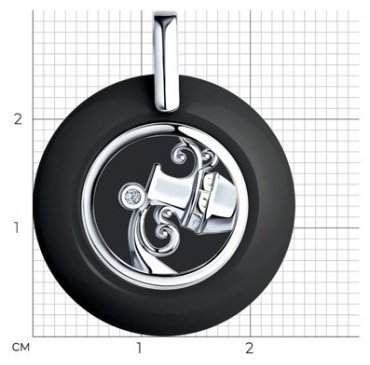 Подвеска Diamant 94-130-01260-1 вес 6.02 г серебро, керамика купить,8423