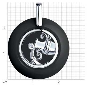 Подвеска Diamant 94-130-01260-1 вес 6.02 г серебро, керамика купить,8423