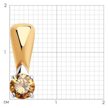 Подвеска Diamant 93-130-01548-2 вес 0.86 г серебро, фианит купить,8123