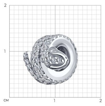 Подвеска SOKOLOV 94032869 вес 1.6 г серебро, фианит купить,10389