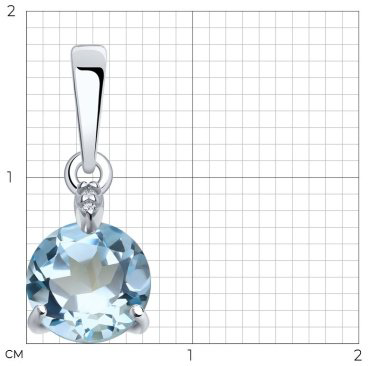 Подвеска SOKOLOV 92030776 вес 0.75 г серебро, топаз купить,12144