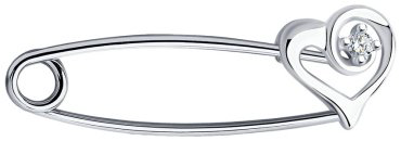 Булавка SOKOLOV 94040119 вес 0.61 г серебро, фианит купить,4919