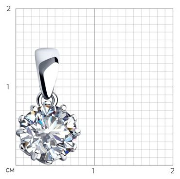 Подвеска Diamant 94-130-01218-1 вес 1.3 г серебро, фианит купить,7999