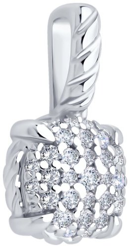 Подвеска SOKOLOV 94033279 вес 1.35 г серебро, фианит купить,10155