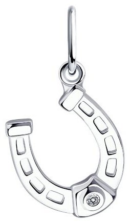 Подвеска Diamant 94-130-01083-1 вес 0.59 г серебро, фианит купить,5053