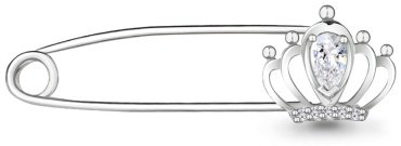 Булавка AQUAMARINE 72689А вес 0.87 г серебро, фианит купить,NaN