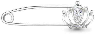 Булавка AQUAMARINE 72689А вес 0.87 г серебро, фианит купить,NaN
