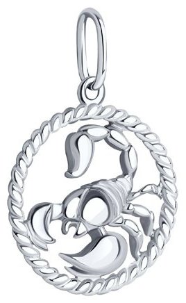 Подвеска SOKOLOV 94031860 вес 1.68 г серебро, без вставок купить,10157