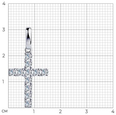 Подвеска SOKOLOV 94032351 вес 1.59 г серебро, фианит купить,NaN